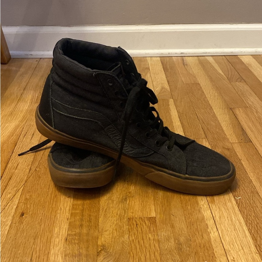 Dark Denim High Top Vans
